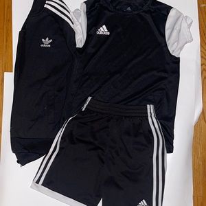 Addias shorts and shirt with bonus jacket